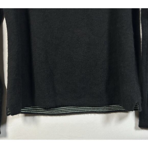 Raffi Cashmere Sweater Chic Timeless Luxury Pullover 1/4 Zip Men's Black Large - Picture 4 of 7